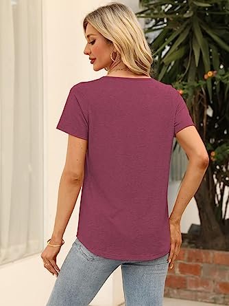 Womens Summer Tops Short Sleeve