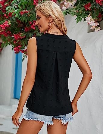 Womens V Neck Tank Tops Business Casual Blouses