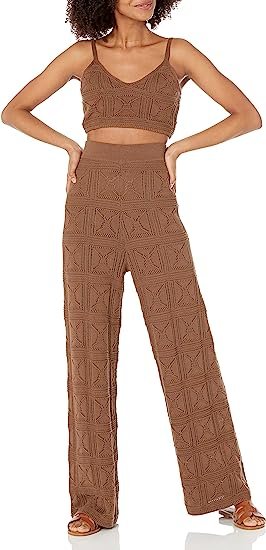 Women's Pull-On Flare Leg Crochet Pant